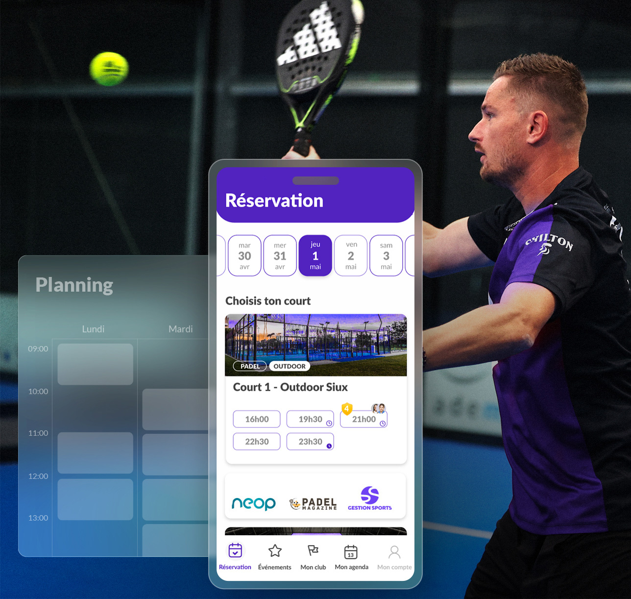 logiciel gestion club padel Club de padel