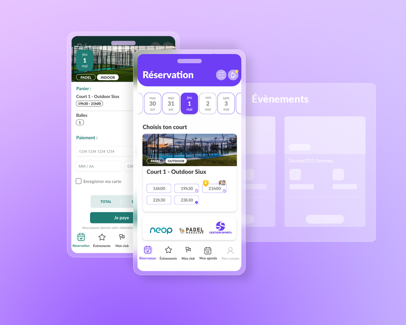 page logiciel padel - appli joueur2